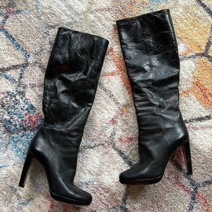 PRADA Black Heeled Boots - 37
